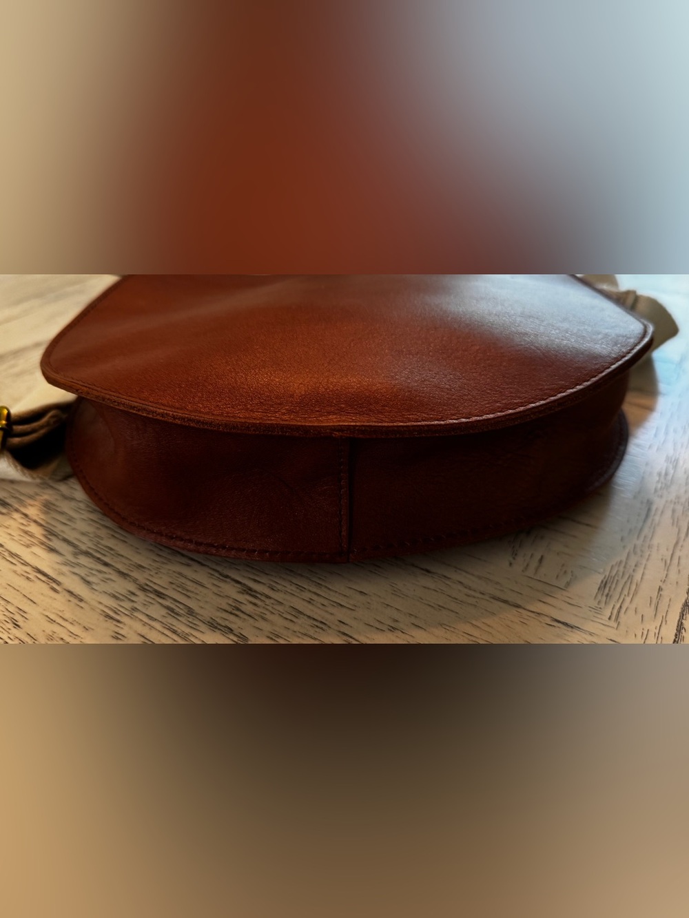 Madewell The Transport Saddlebag Leather Crossbody Bag English Saddle NWT - Picture 13 of 16